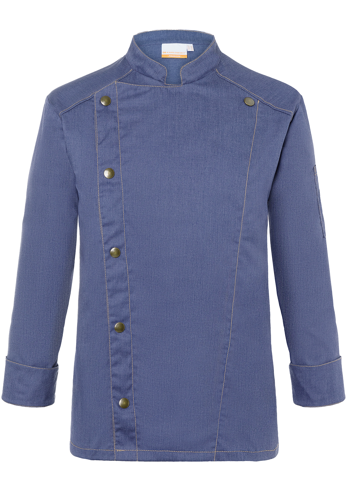 Men's Chef Jacket Jeans-Look Long Sleeves In Vintage Colours