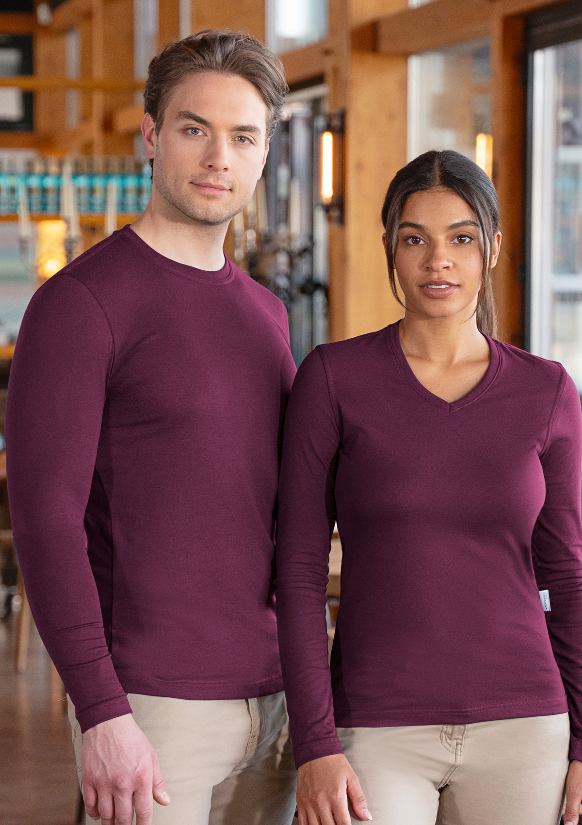 Long-sleeved Ladies' Workwear Shirt Casual-Flair