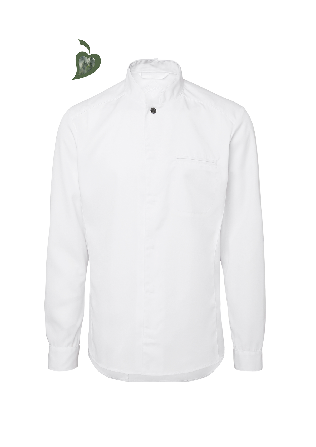 Men's Chef Shirt In Fine Quality Slim-Fit Long Sleeves | Segers