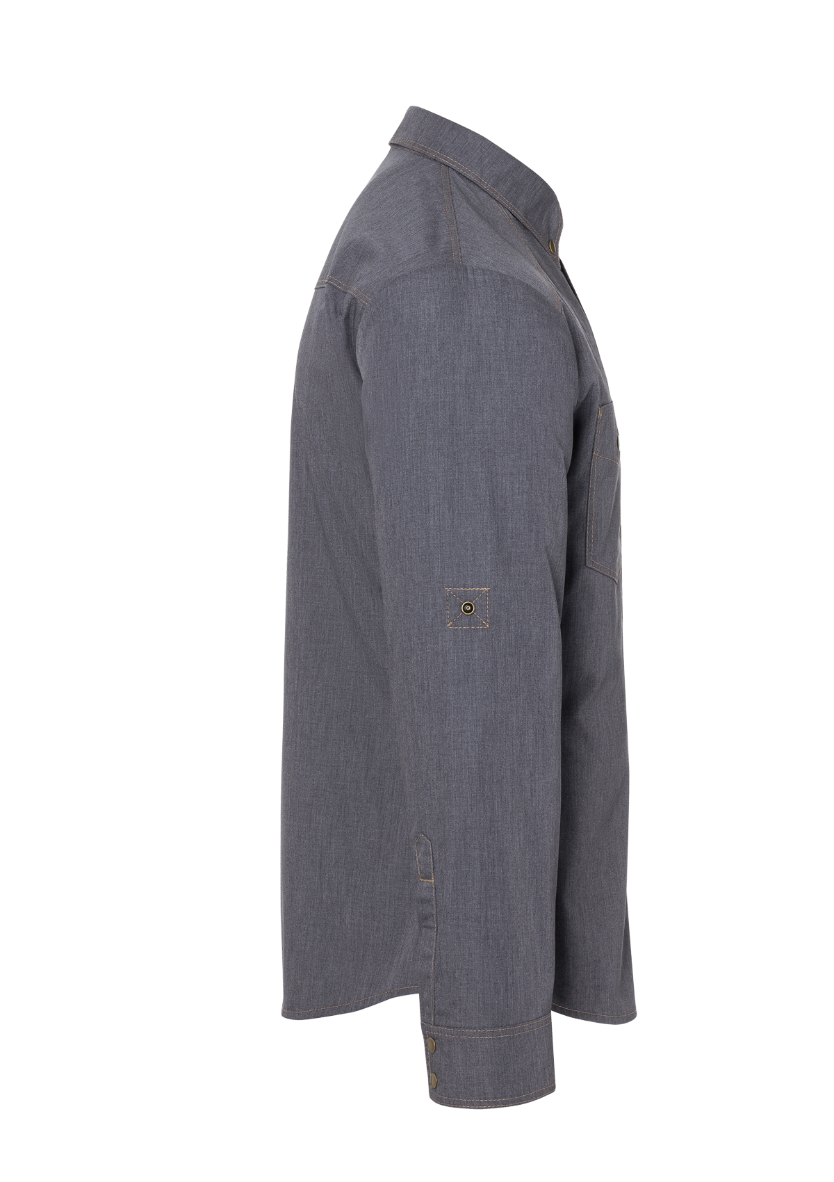 Men's Chef Shirt Jeans-Style Button-Down Long sleeves