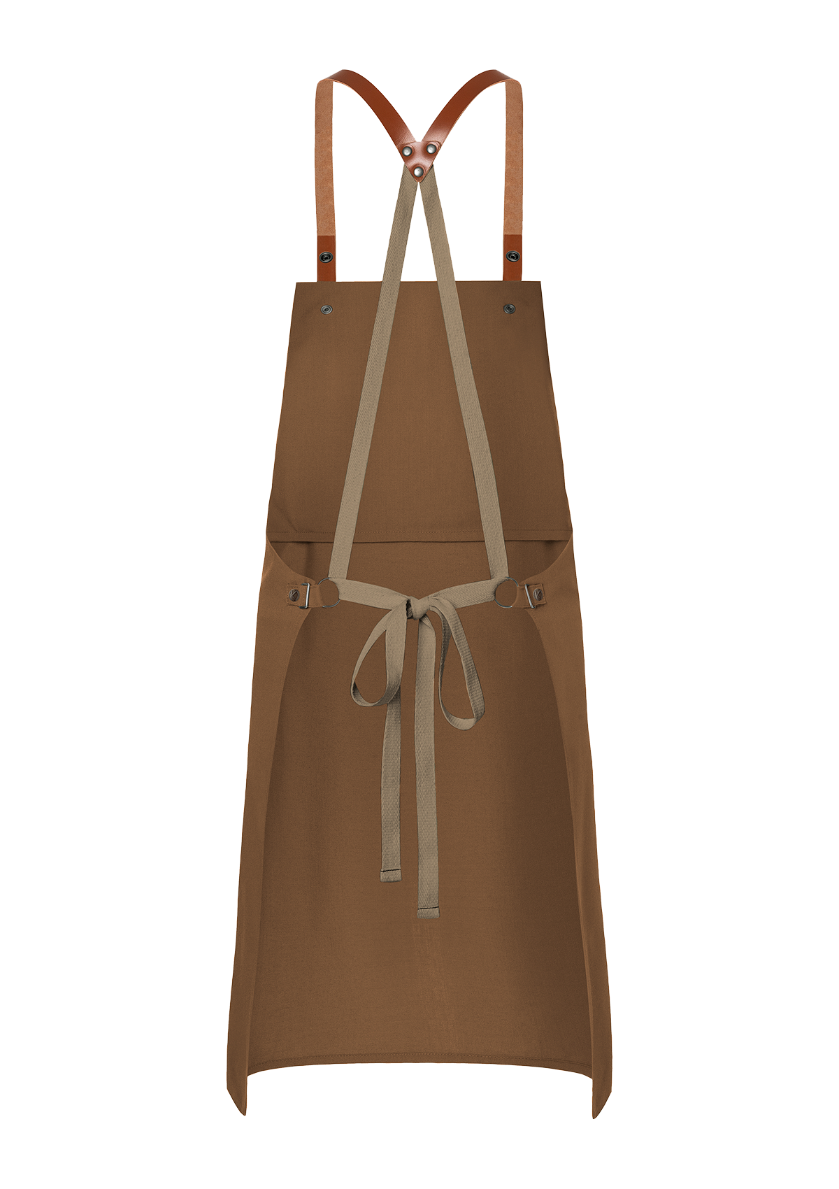 Bib Apron With Leather Straps Green-Generation Unisex