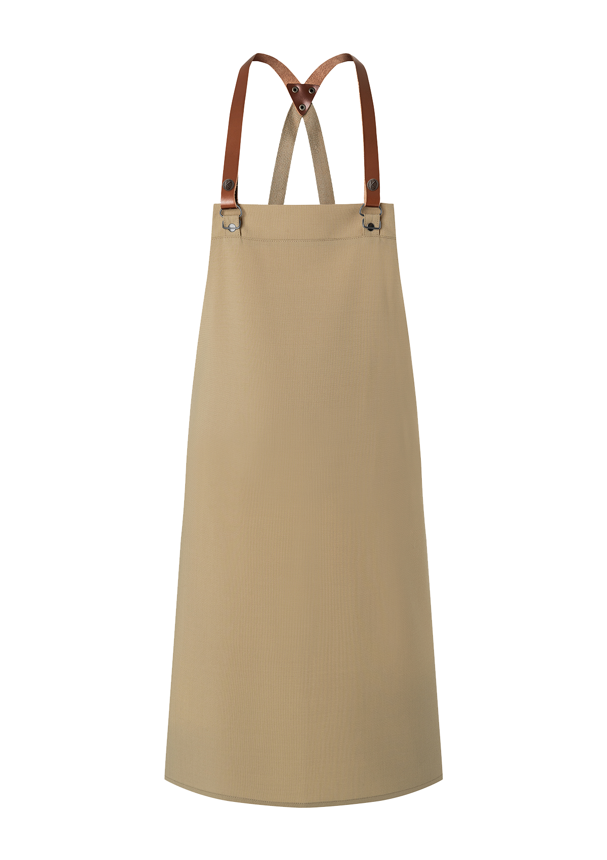Bib Apron With Leather Straps Green-Generation Unisex