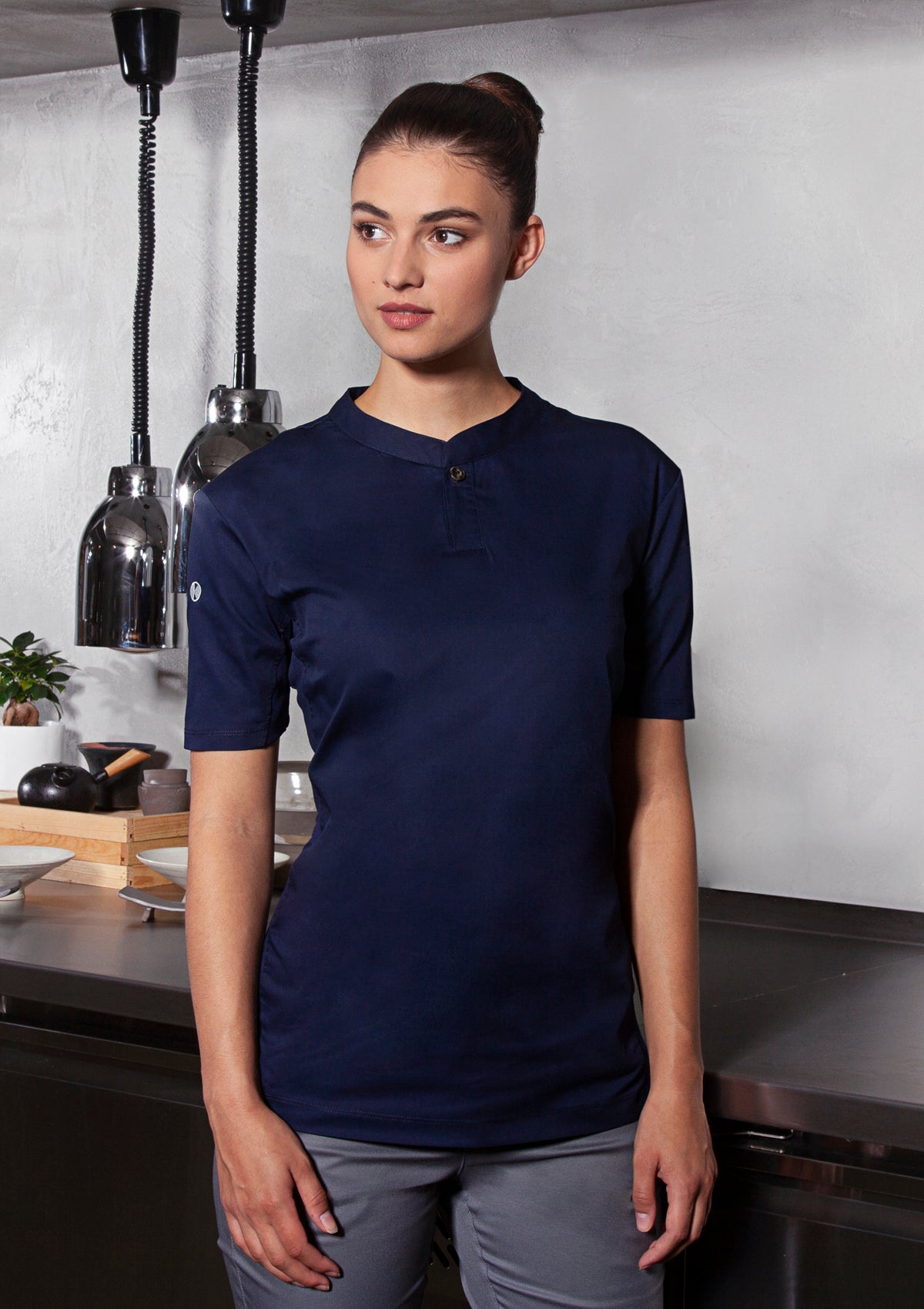 Women's Chef Shirt Performance Slim-Fit Short Sleeves