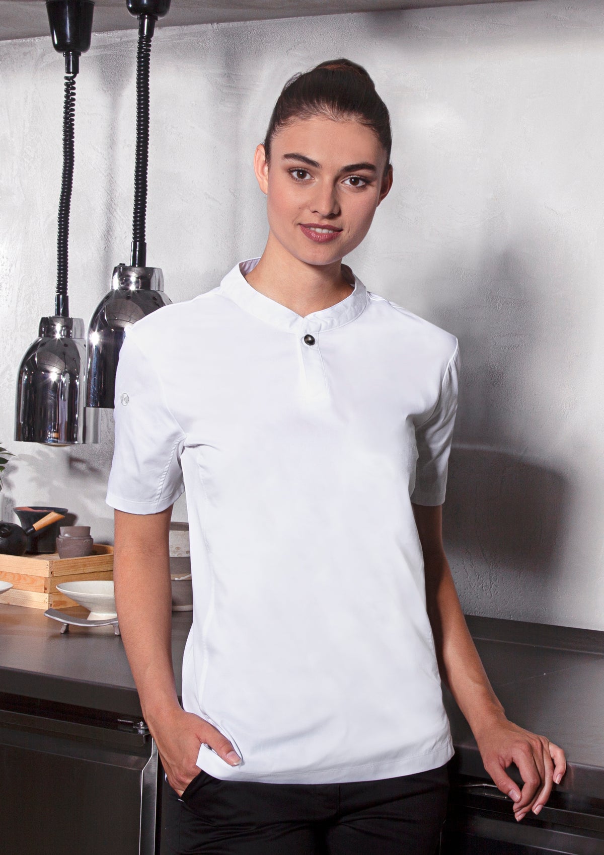 Women's Chef Shirt Performance Slim-Fit Short Sleeves