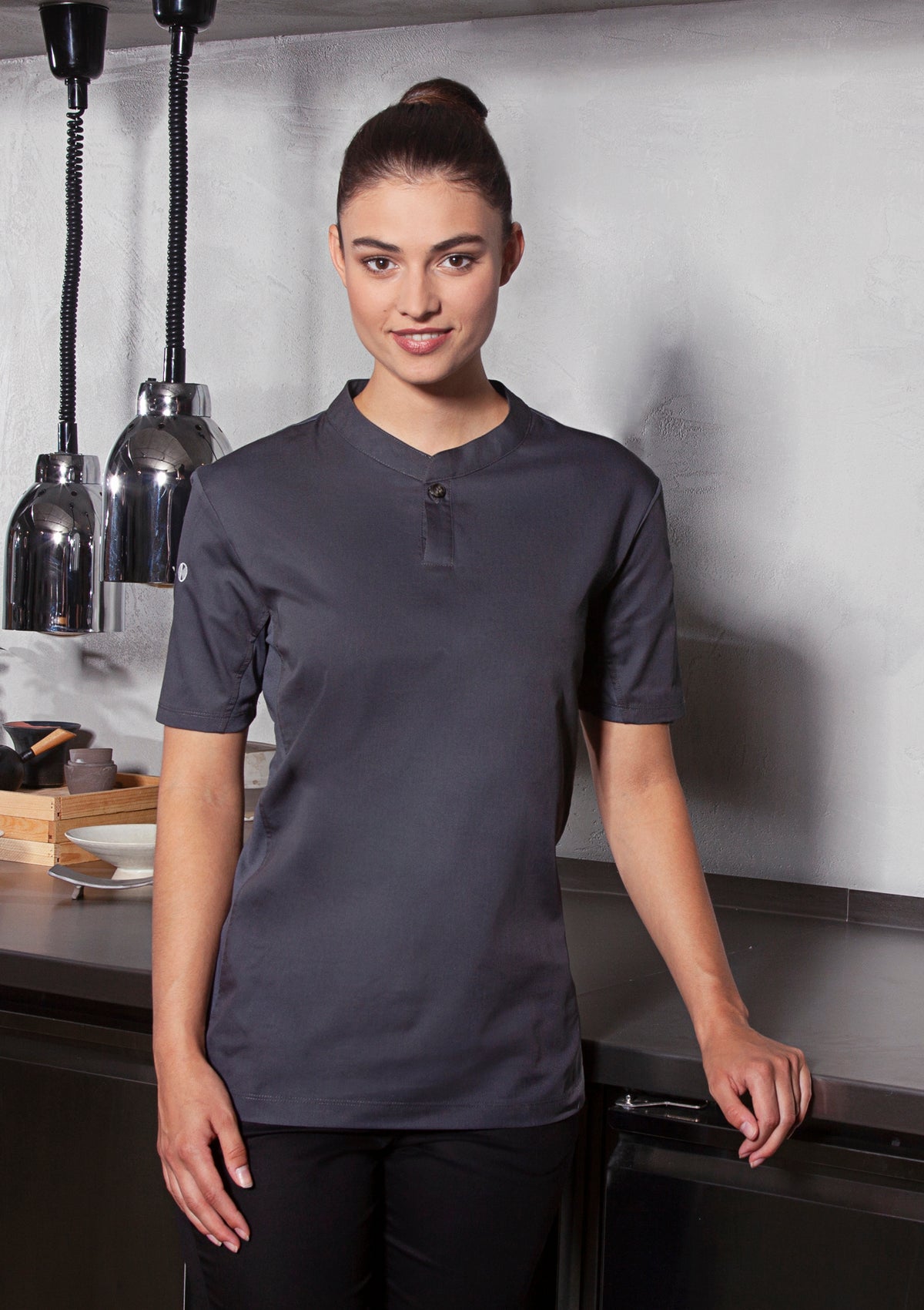 Women's Chef Shirt Performance Slim-Fit Short Sleeves