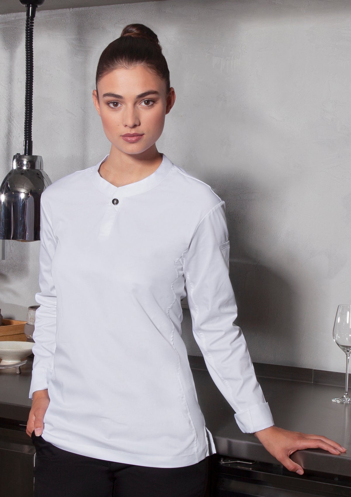 Women's Chef Shirt Performance Slim-Fit Long Sleeves