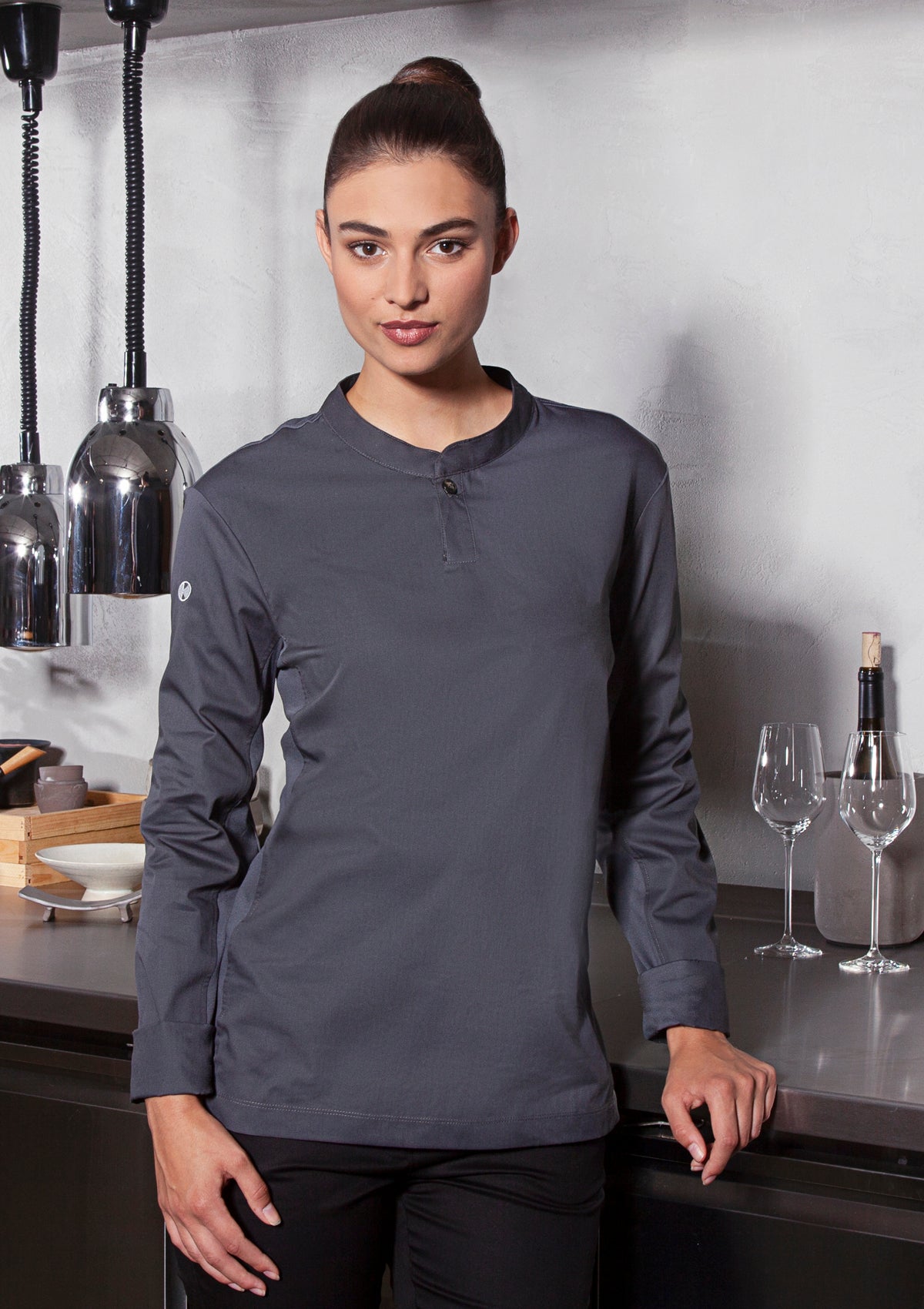 Women's Chef Shirt Performance Slim-Fit Long Sleeves