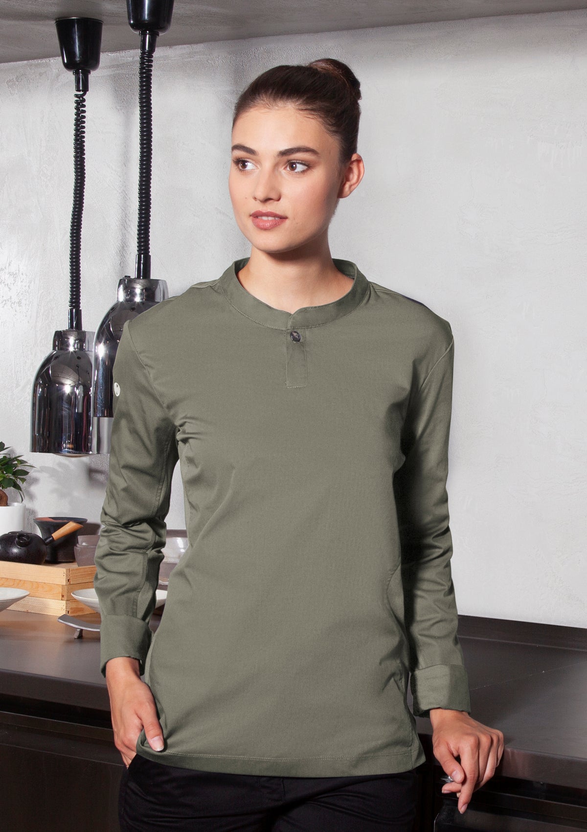 Women's Chef Shirt Performance Slim-Fit Long Sleeves