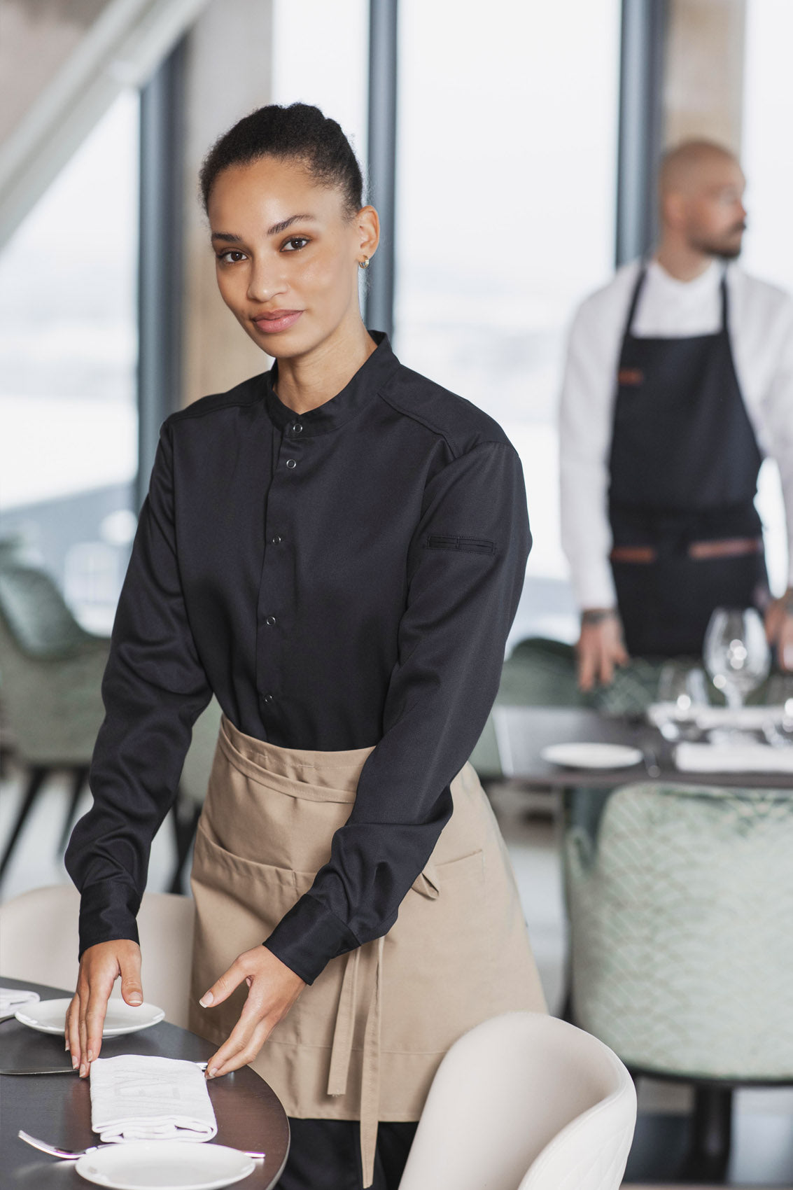 Dressy Hybrid Chef Shirt Smart-Unisex Long Sleeves