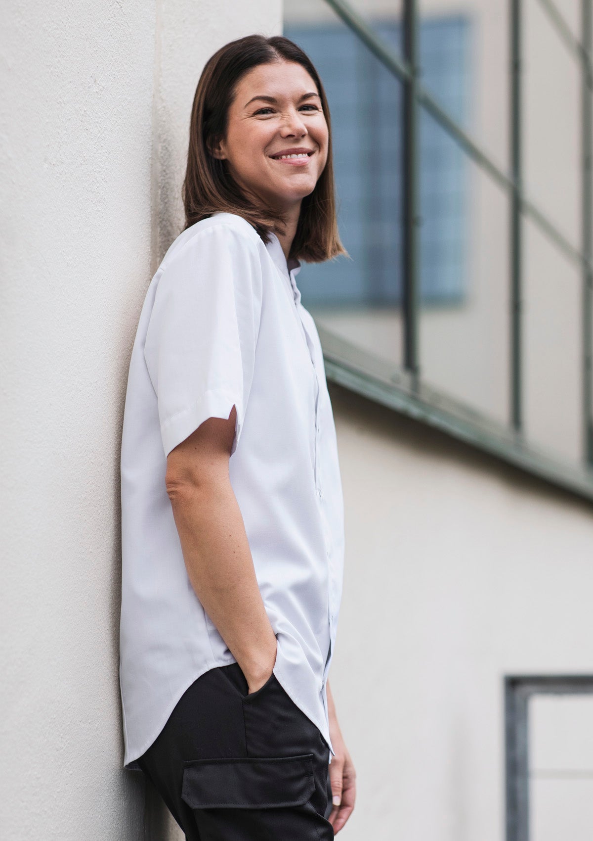 Dressy Hybrid Chef Shirt Unisex Short Sleeves