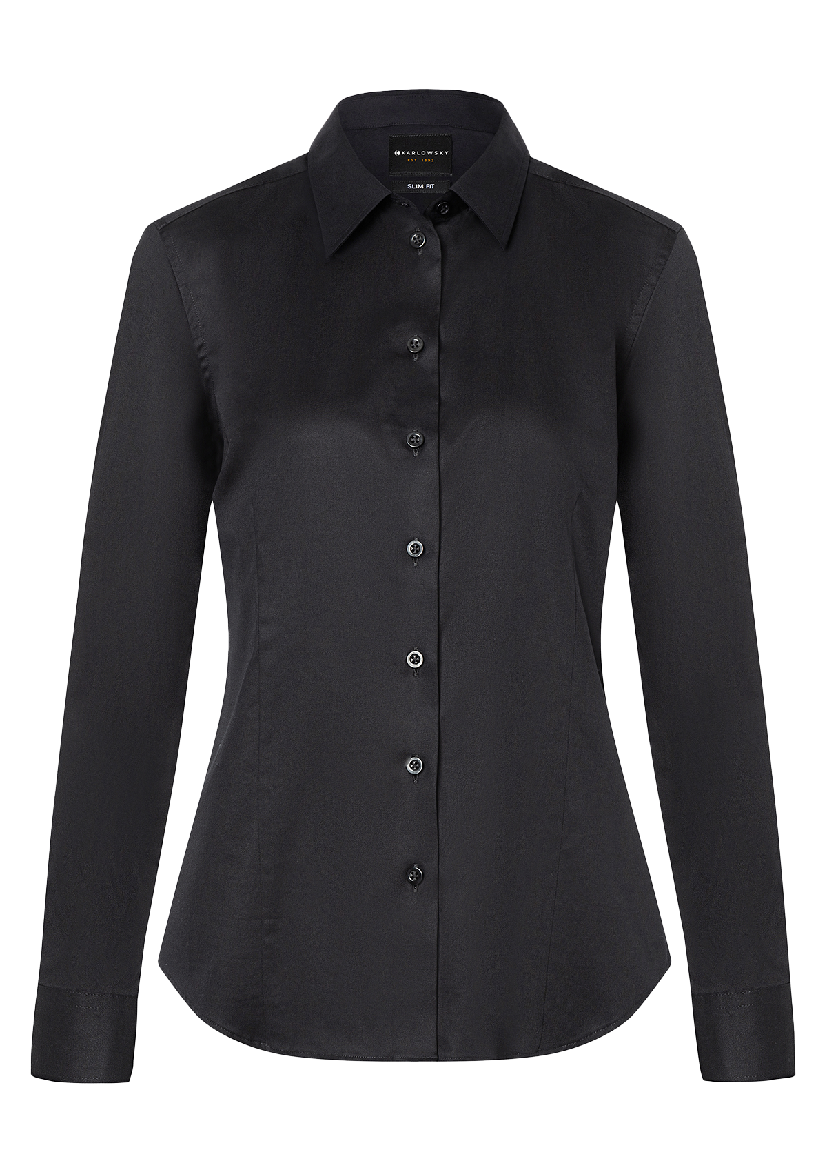 Women's Blouse Active-Stretch Long-Sleeve Slim-Fit