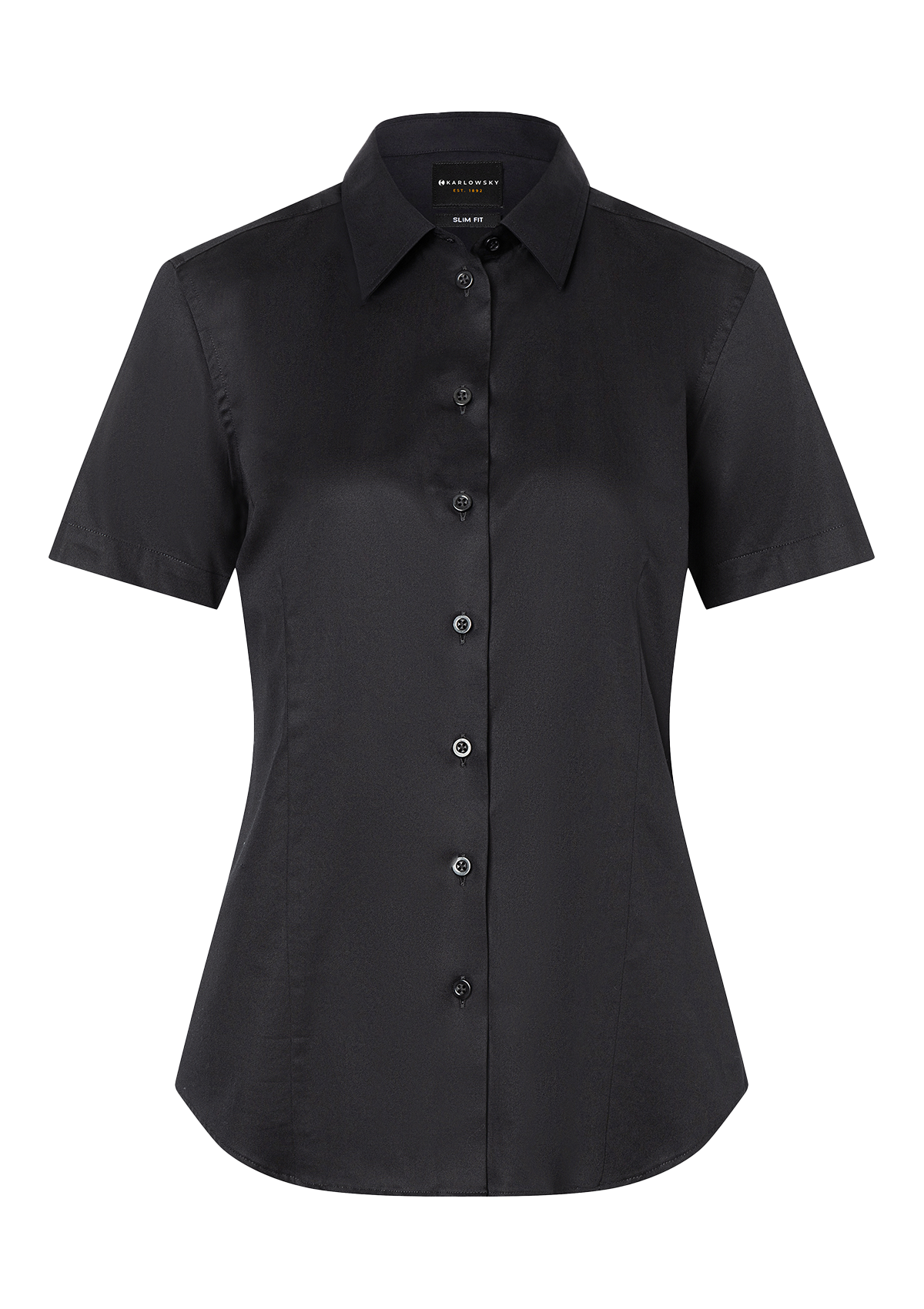 Women's Blouse Active-Stretch Short Sleeves Slim-Fit