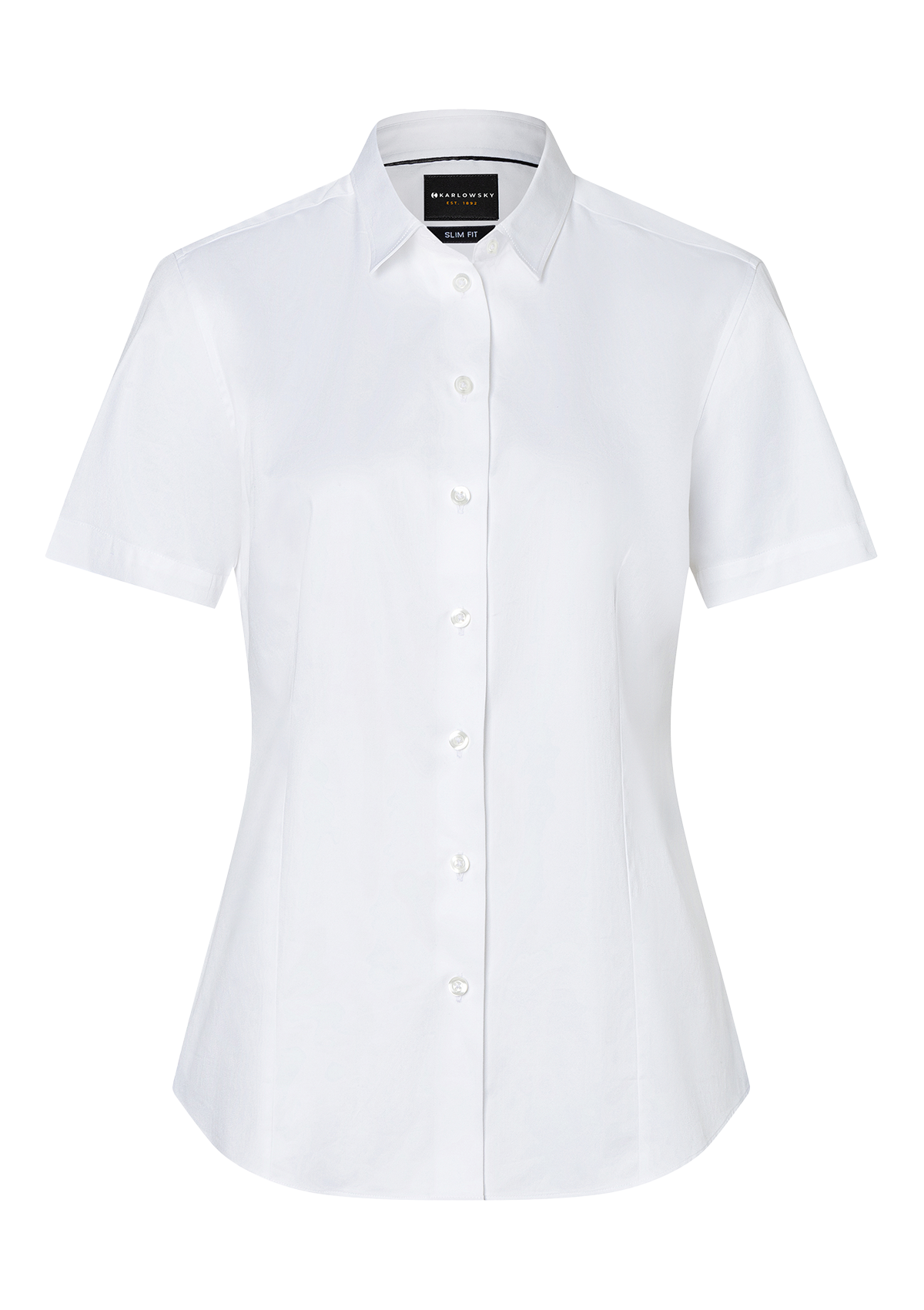 Women's Blouse Active-Stretch Short Sleeves Slim-Fit