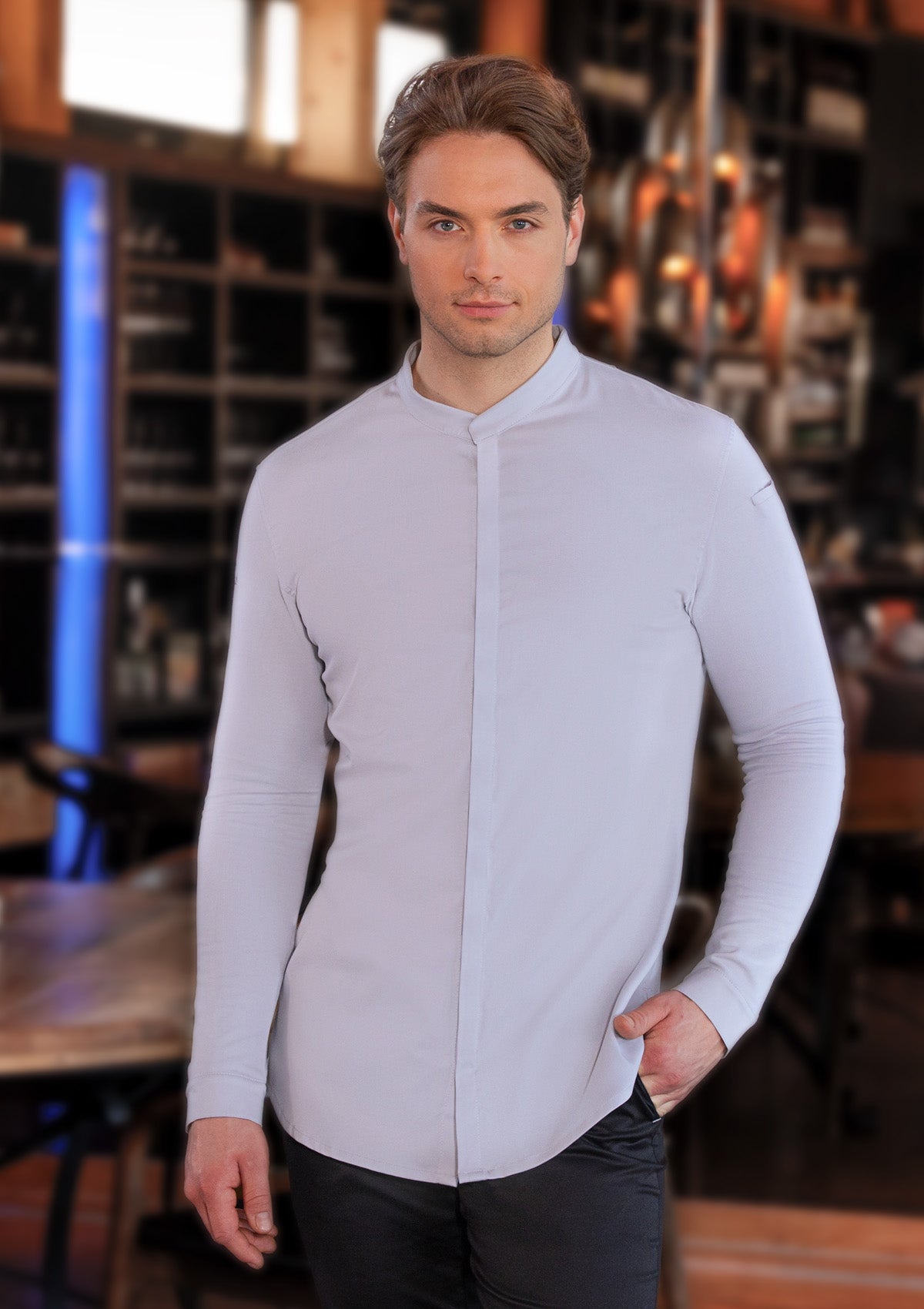 Long-sleeved Men's Chef Jacket Avantgarde