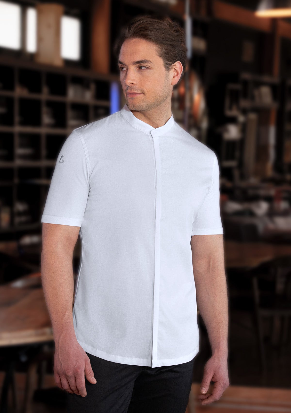 Short-sleeved Men's Chef Jacket Avantgarde