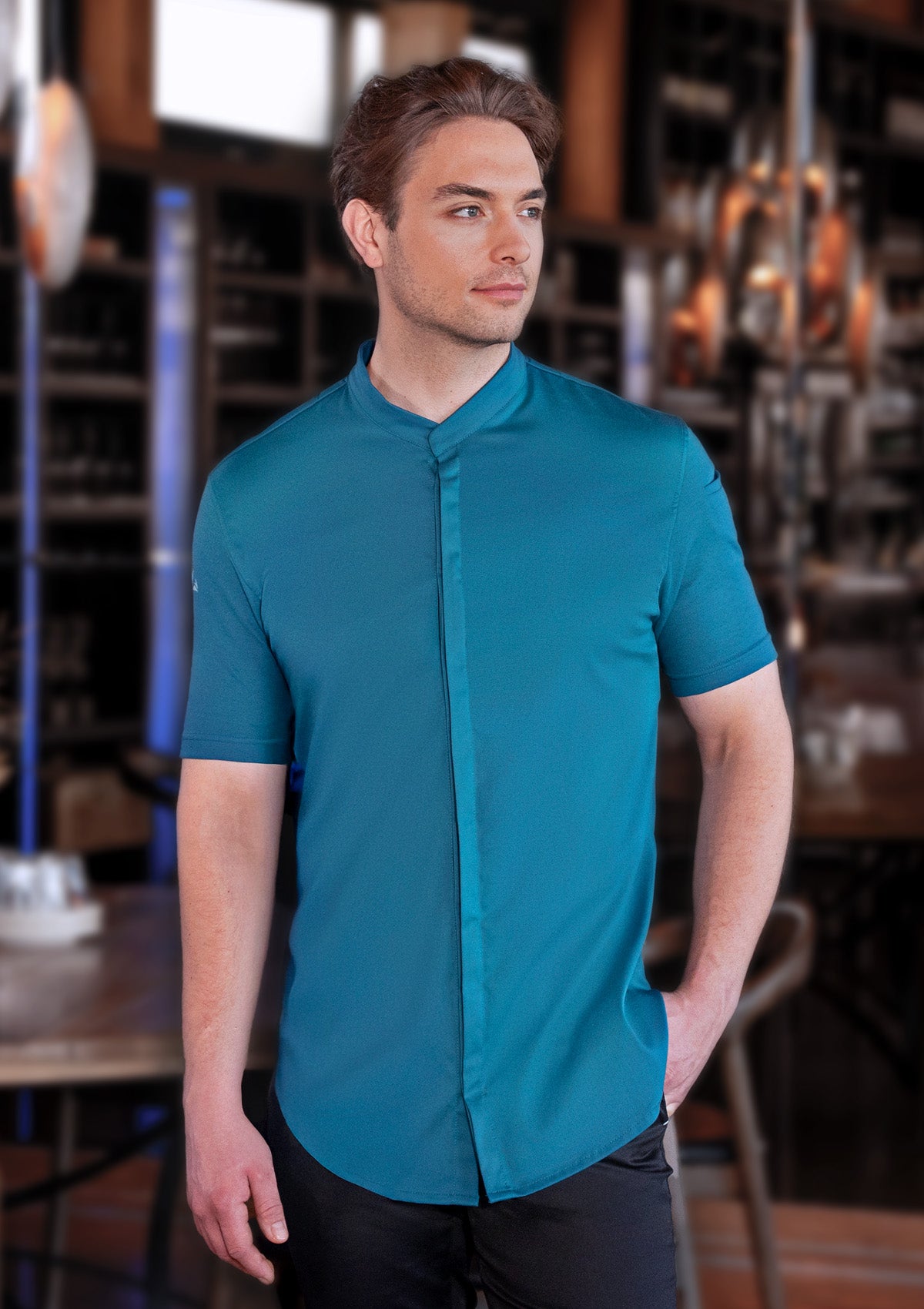 Short-sleeved Men's Chef Jacket Avantgarde