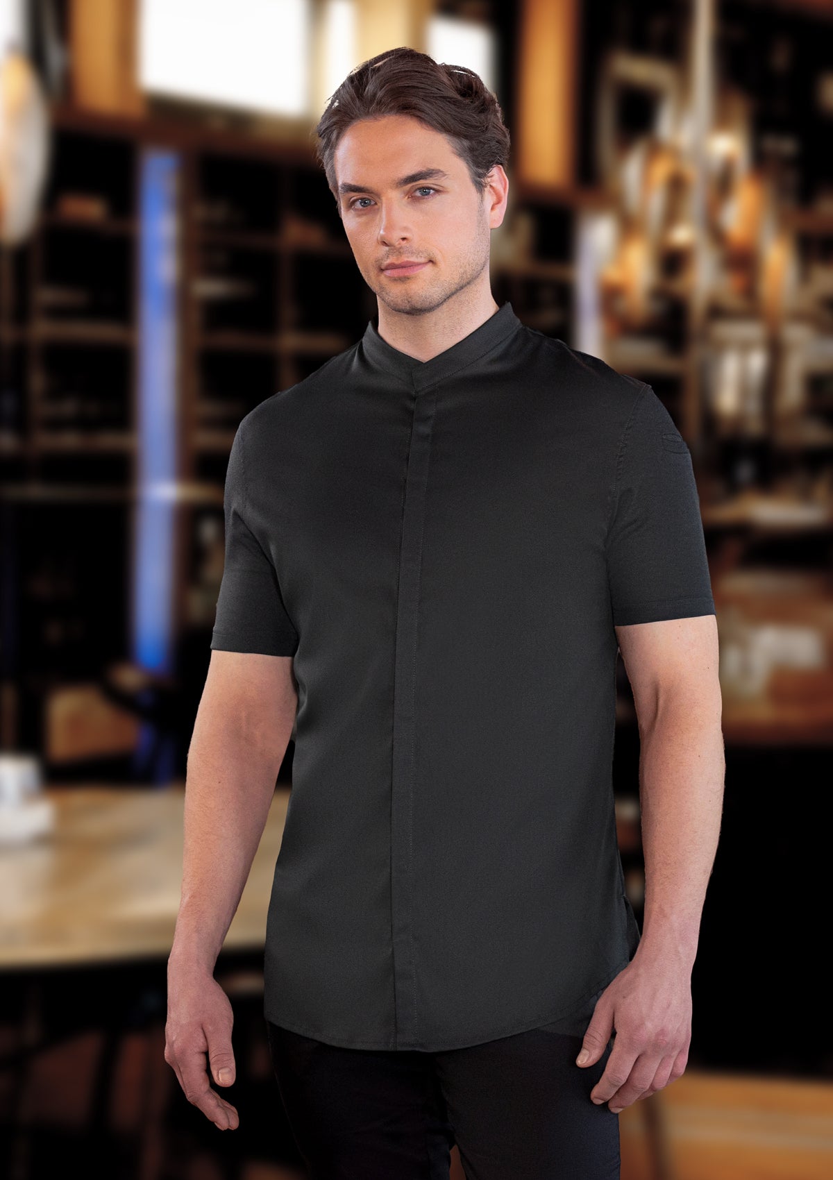 Short-sleeved Men's Chef Jacket Avantgarde