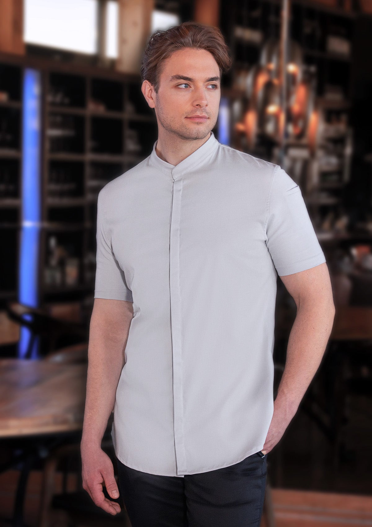 Short-sleeved Men's Chef Jacket Avantgarde