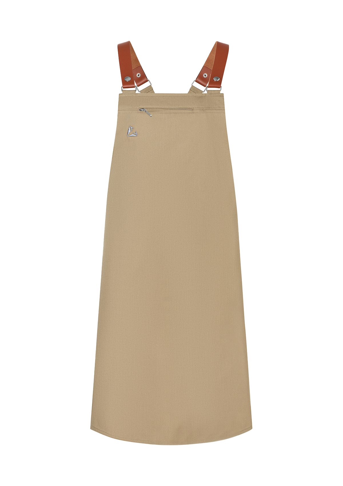 Bib Apron with genuine Leather Straps Unisex