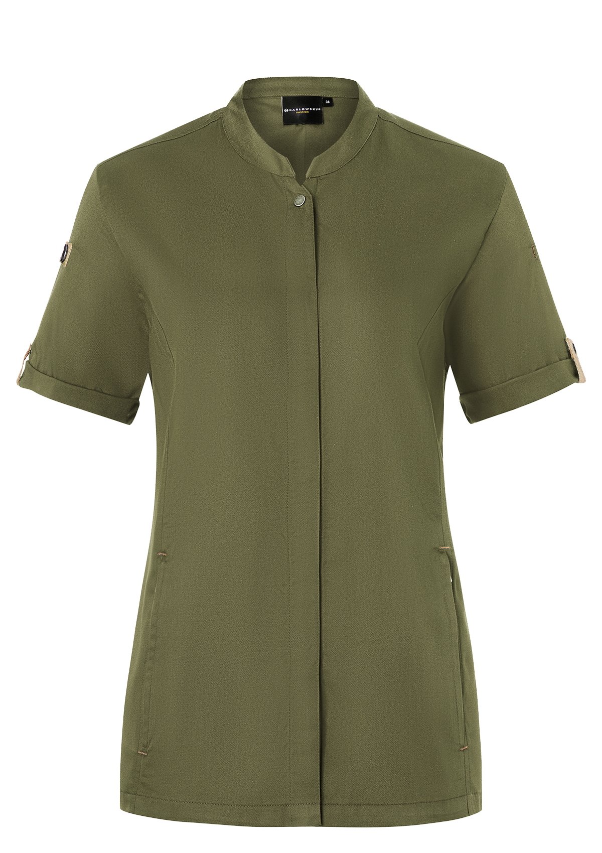 Women's Chef Shirt Short Sleeves Green-Generation