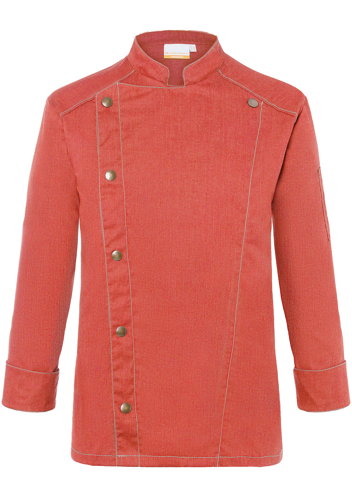 Men's Chef Jacket Jeans-Look Long Sleeves In Vintage Colours