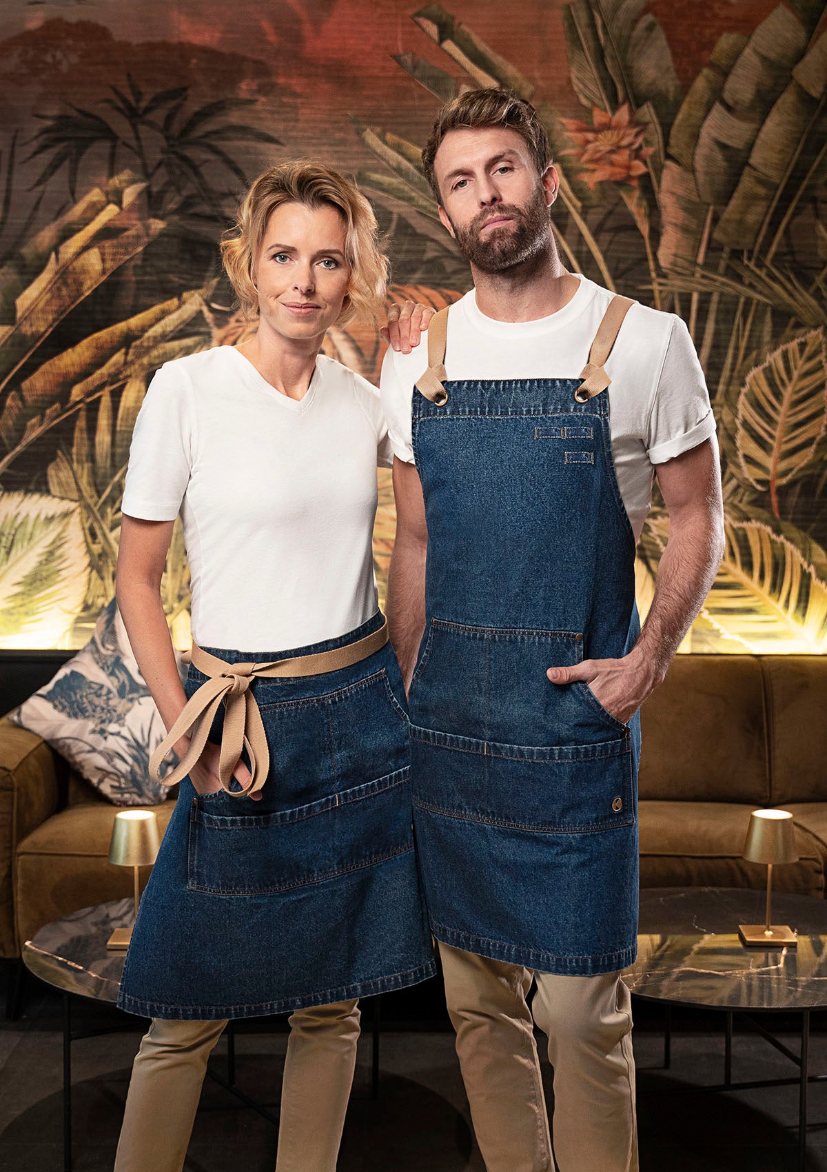Bib Apron Denim Urban-Style Unisex
