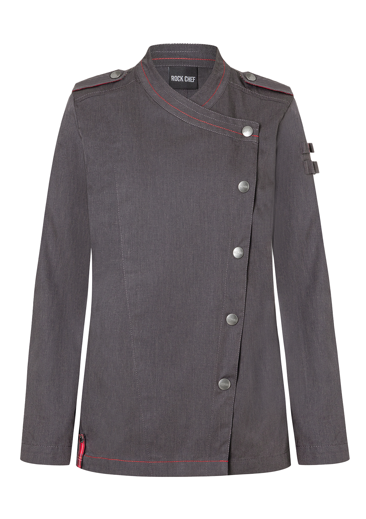 Long-sleeved Ladies' Chef Jacket Denim-Style ROCK CHEF®-Stage2