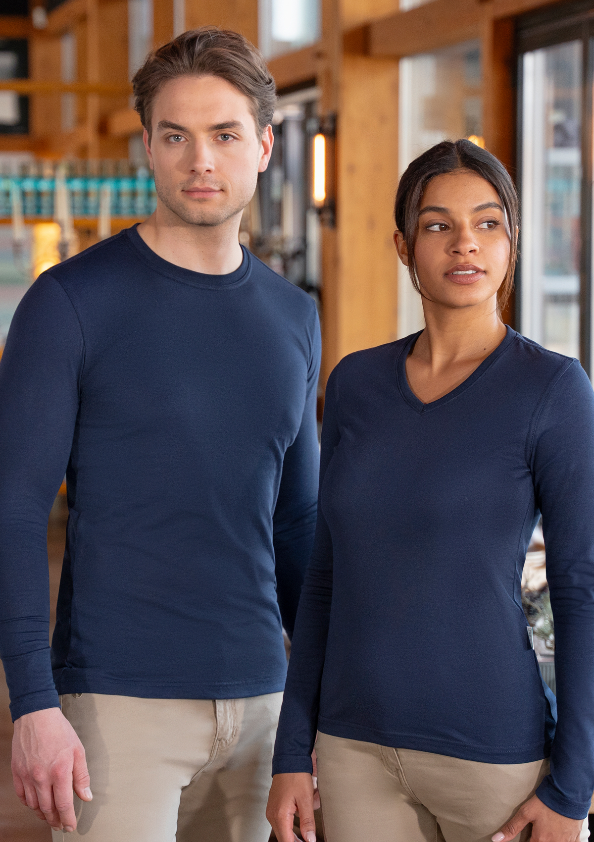 Long-sleeved Ladies' Workwear Shirt Casual-Flair
