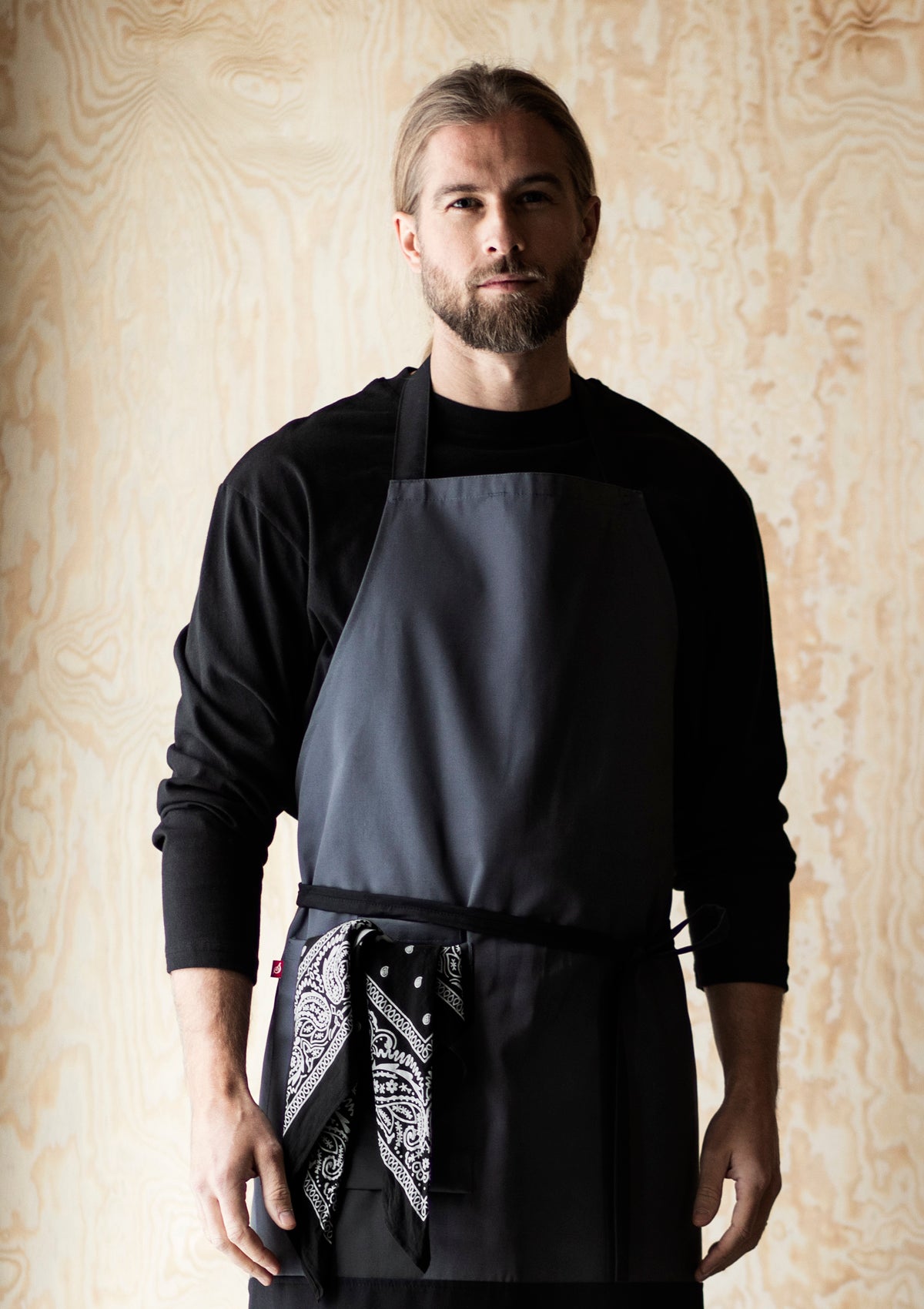 Bib Apron Block-Printed Unisex