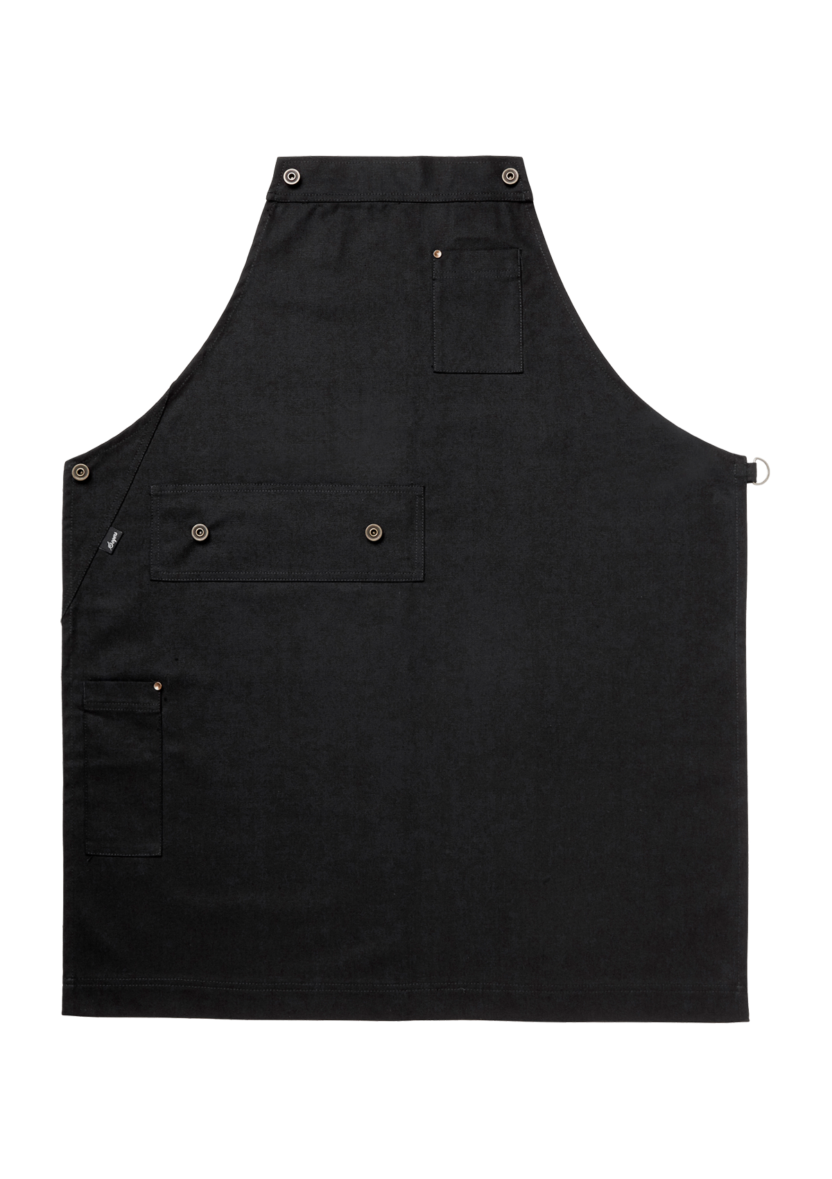 Bib Apron with Leather Details Unisex