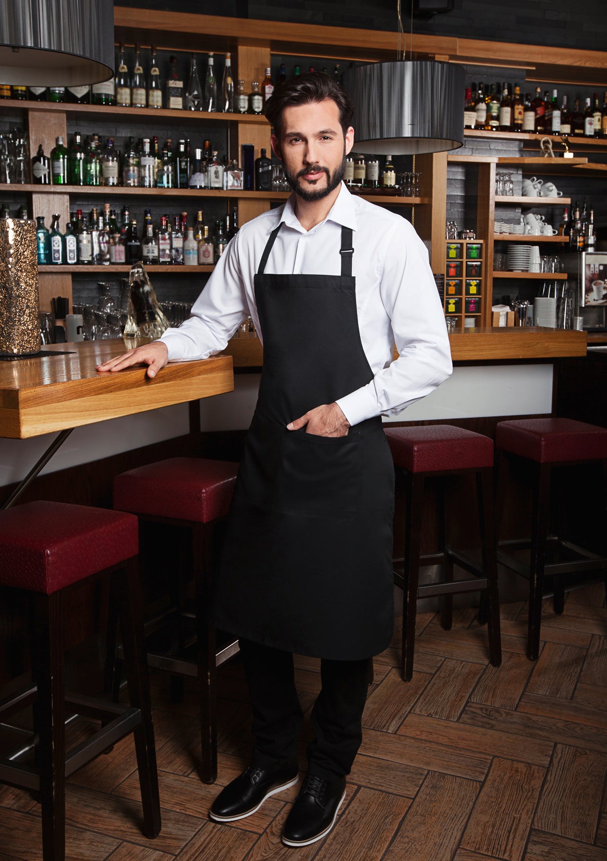 Bib Apron Basic With Pockets Unisex