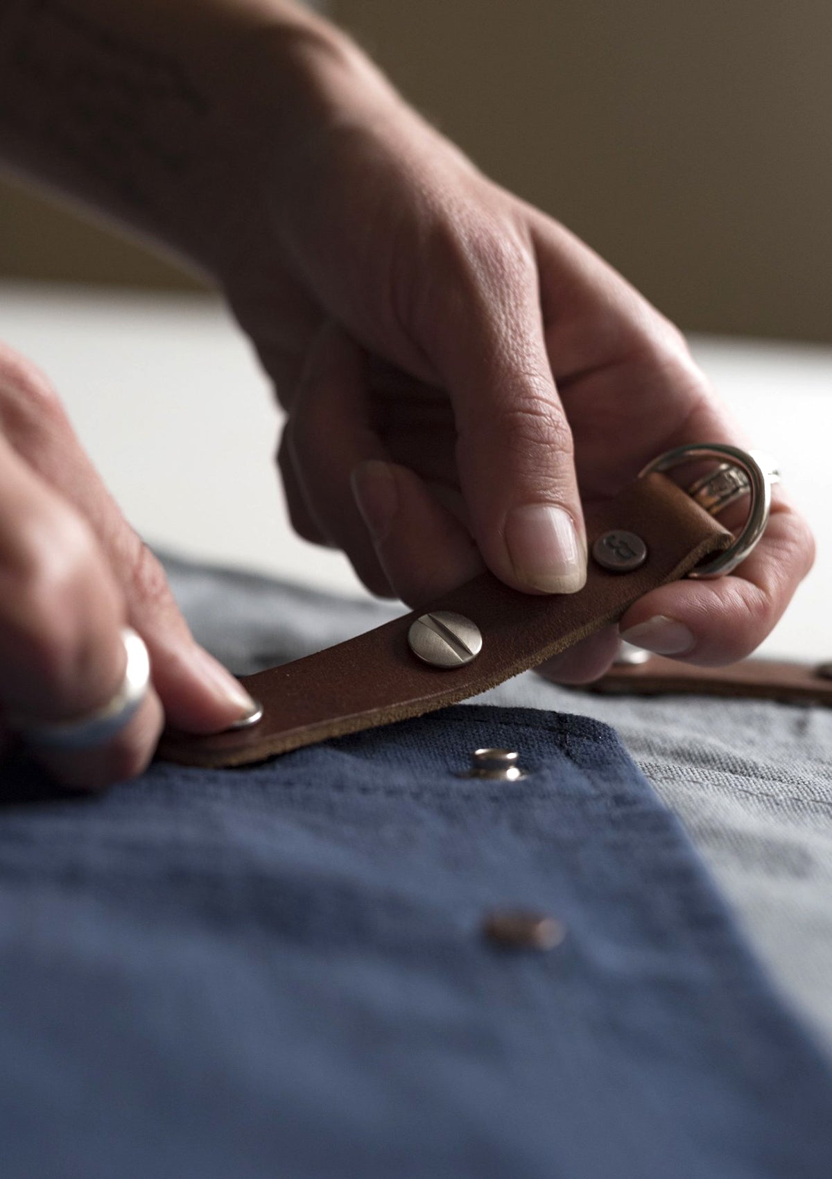 Handcrafted Original Apron with Leather Straps Unisex