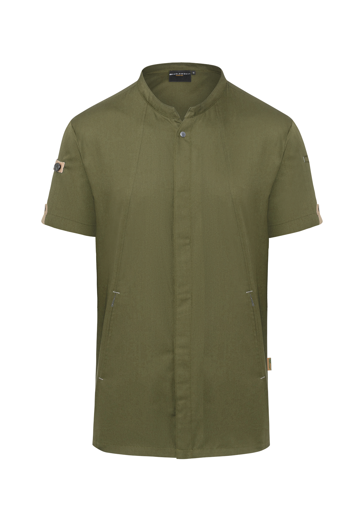 Men's Innovative Chef Shirt Green-Generation Short Sleeves