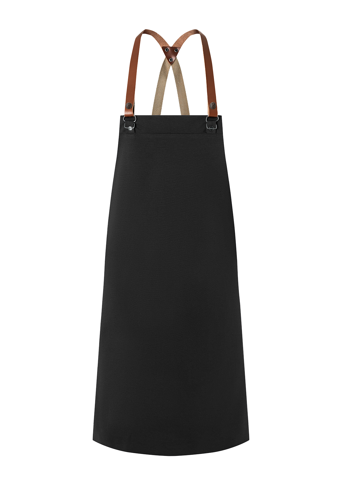 Bib Apron With Leather Straps Green-Generation Unisex