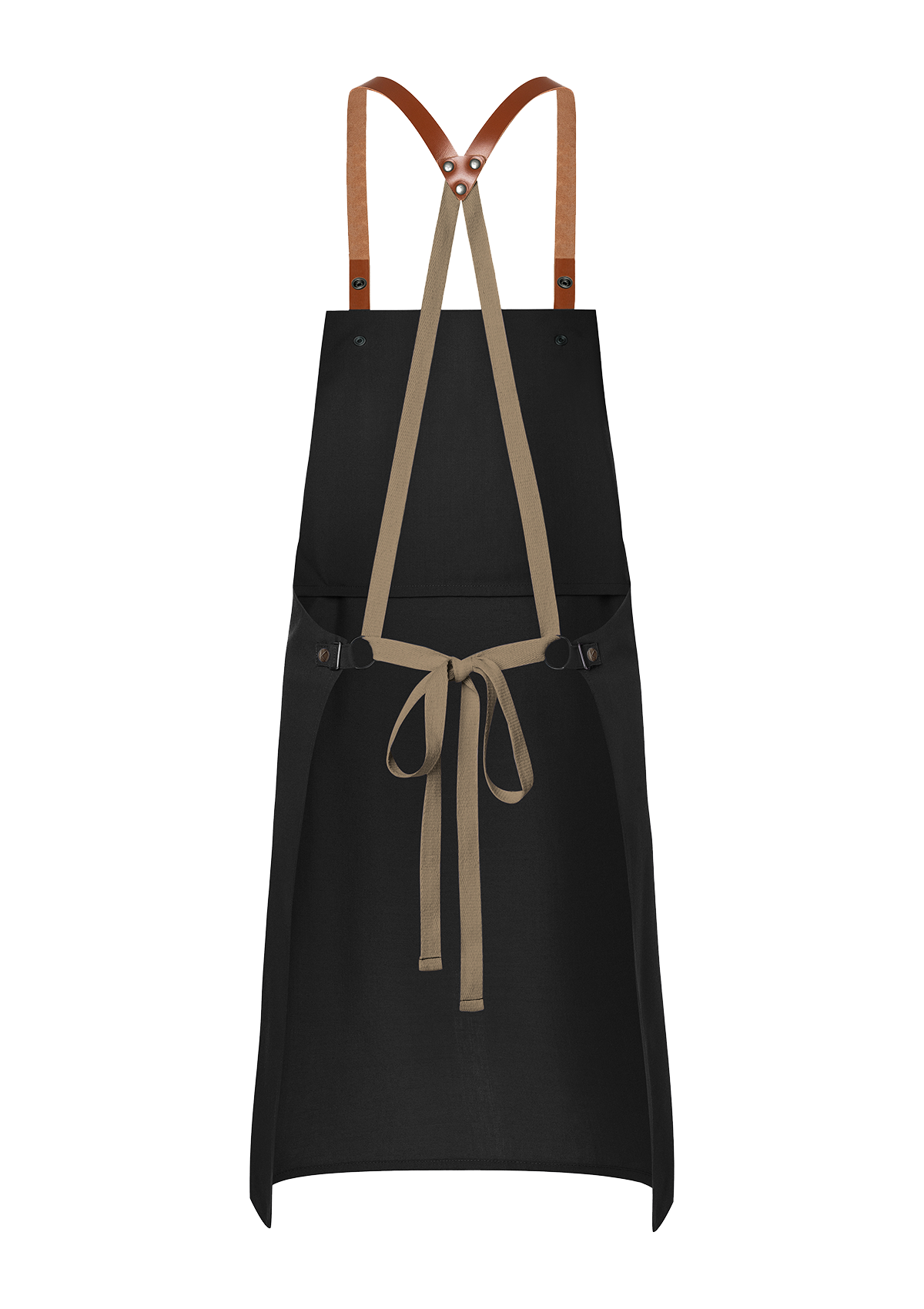 Bib Apron With Leather Straps Green-Generation Unisex