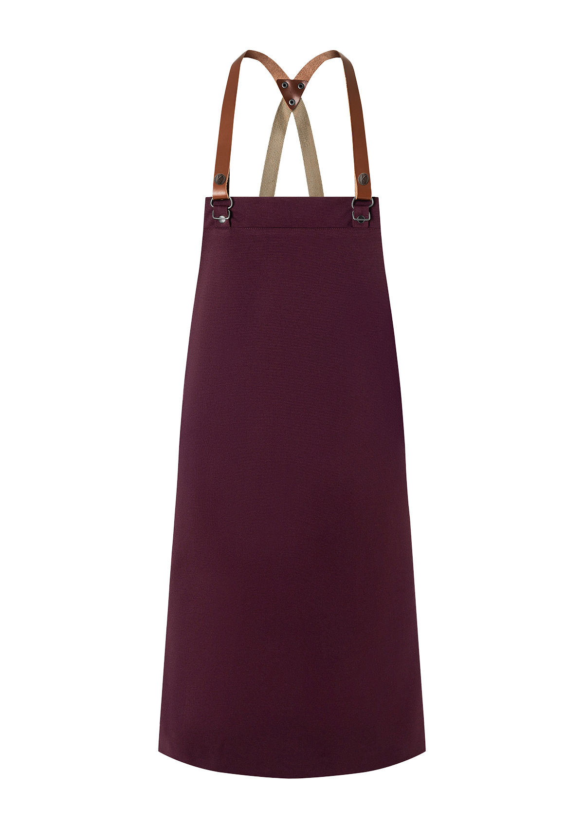 Bib Apron With Leather Straps Green-Generation Unisex
