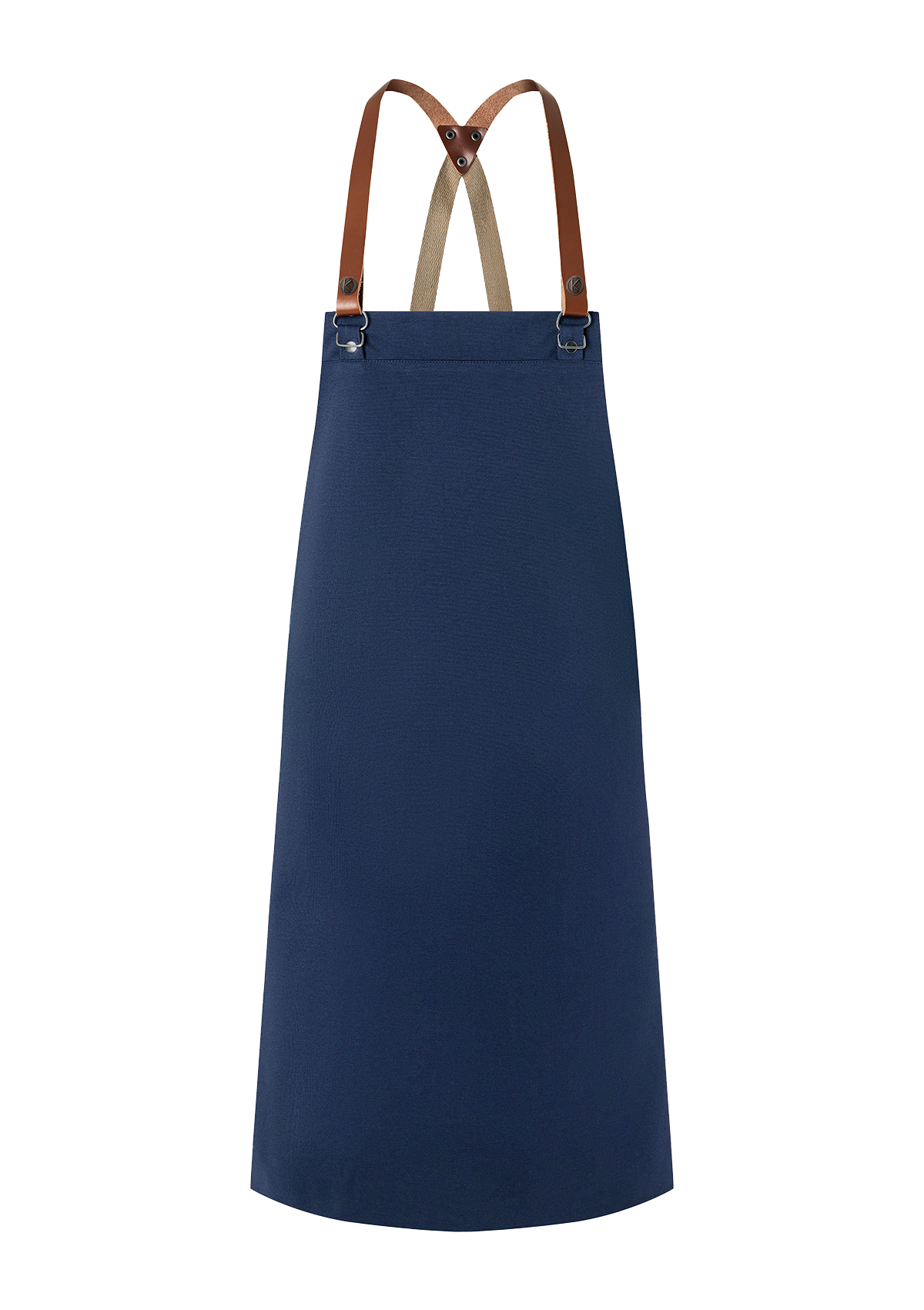 Bib Apron With Leather Straps Green-Generation Unisex