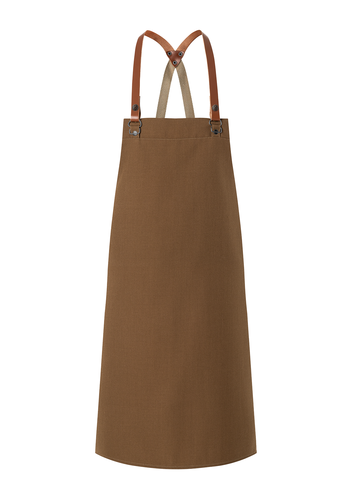 Bib Apron With Leather Straps Green-Generation Unisex