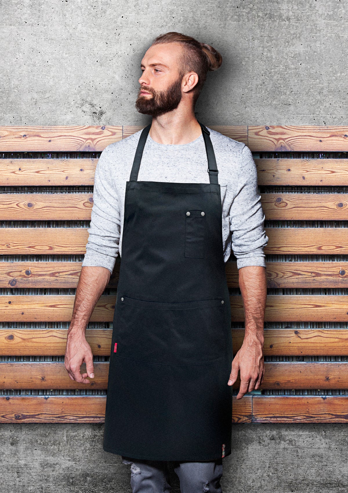 Bib Apron with Buckle & Pockets ROCK CHEF® Unisex