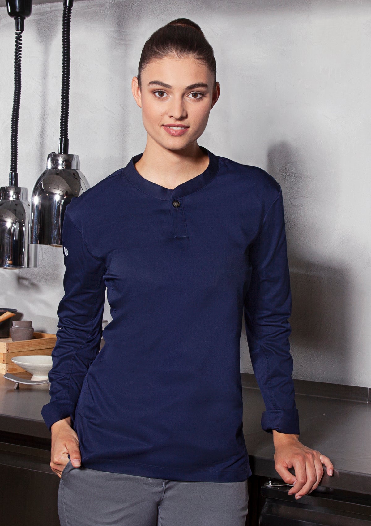 Women's Chef Shirt Performance Slim-Fit Long Sleeves