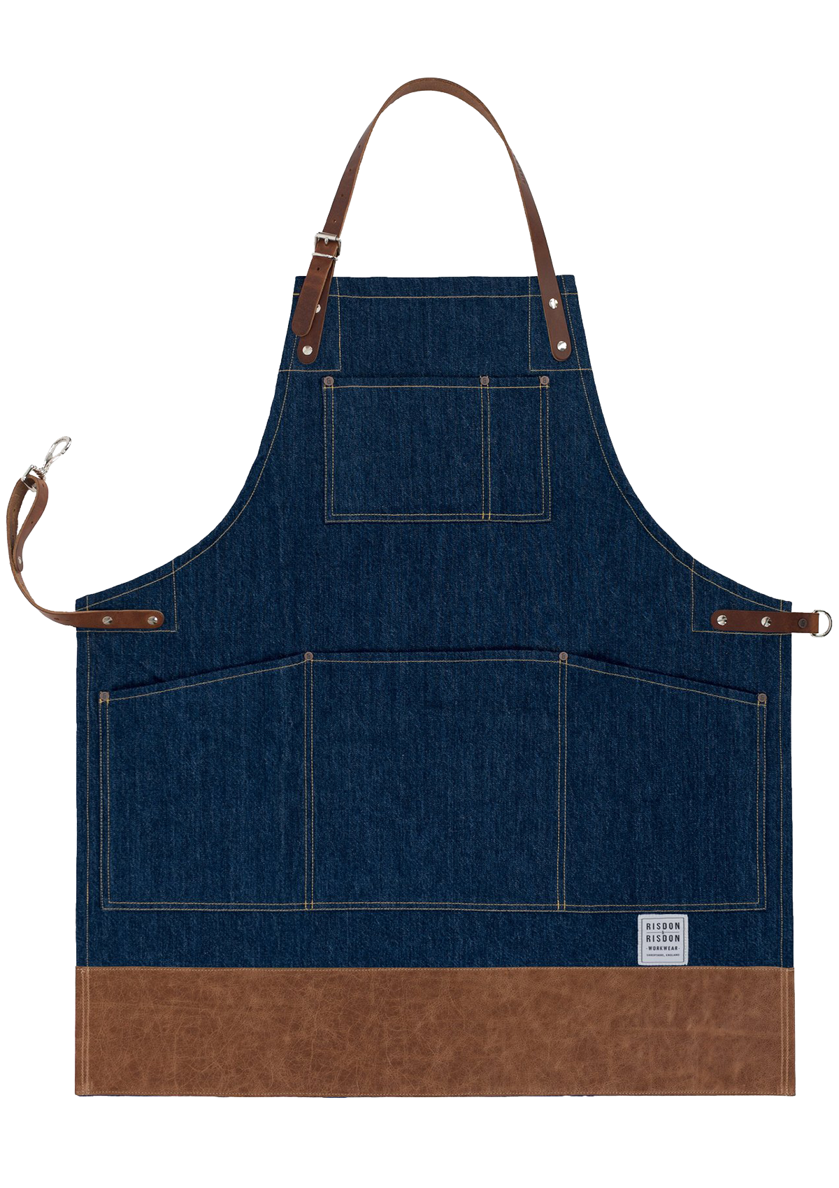 Handcrafted Original Apron with Leather Straps & Trim Unisex