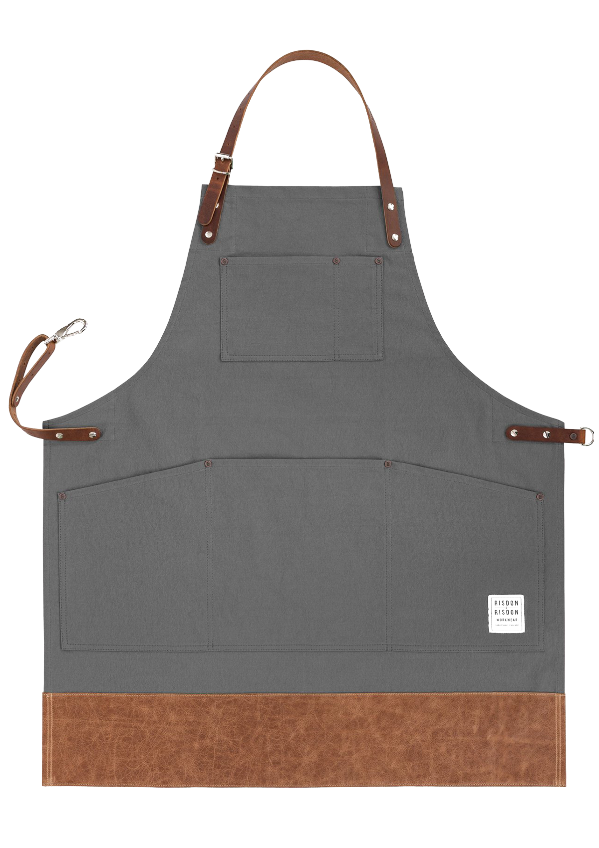 Handcrafted Original Apron with Leather Straps & Trim Unisex